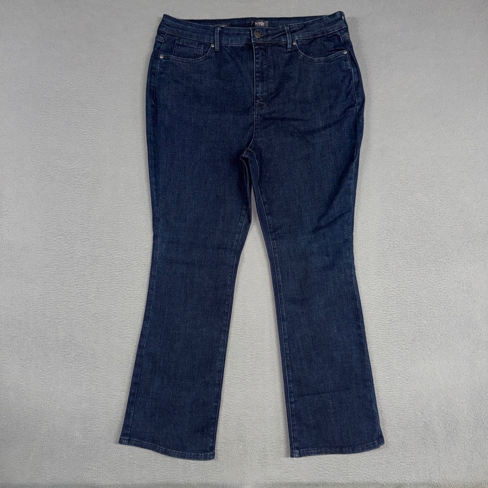 NYDJ Jeans Womens 16P Blue Billie Mini Boot Lift Tuck Stretch Denim Cotton Blend